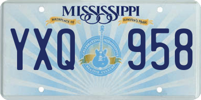 MS license plate YXQ958