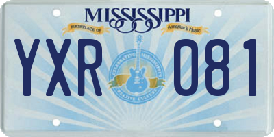 MS license plate YXR081