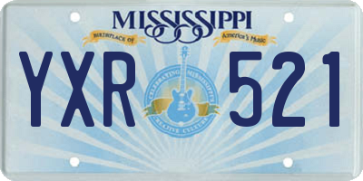 MS license plate YXR521
