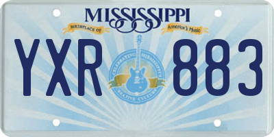 MS license plate YXR883