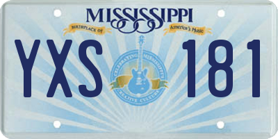 MS license plate YXS181