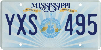 MS license plate YXS495