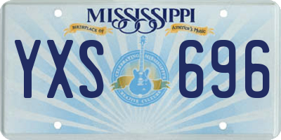 MS license plate YXS696