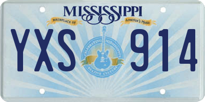 MS license plate YXS914