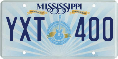 MS license plate YXT400