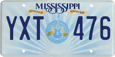 MS license plate YXT476