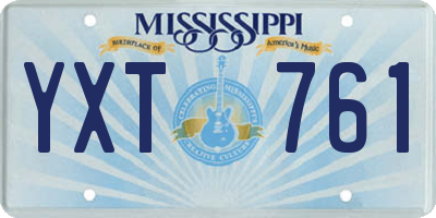 MS license plate YXT761