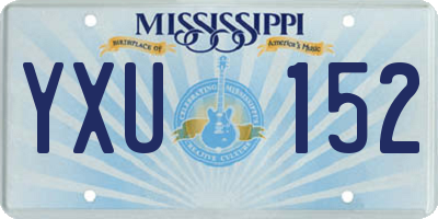 MS license plate YXU152