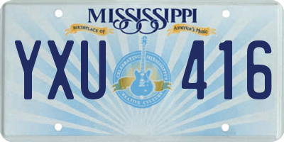 MS license plate YXU416