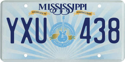 MS license plate YXU438