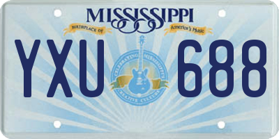 MS license plate YXU688