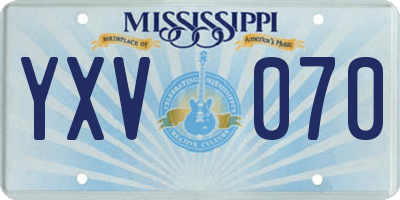 MS license plate YXV070