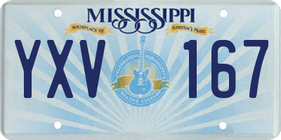 MS license plate YXV167