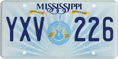 MS license plate YXV226