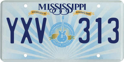 MS license plate YXV313