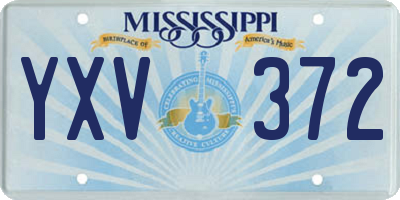 MS license plate YXV372