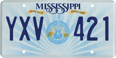 MS license plate YXV421