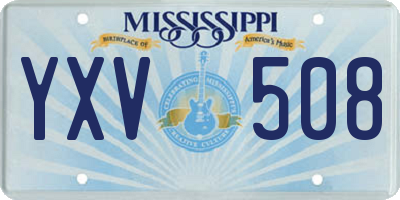 MS license plate YXV508
