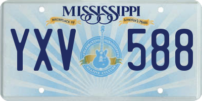 MS license plate YXV588