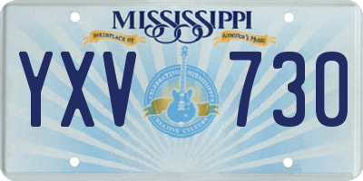 MS license plate YXV730