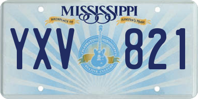 MS license plate YXV821