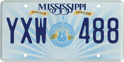 MS license plate YXW488