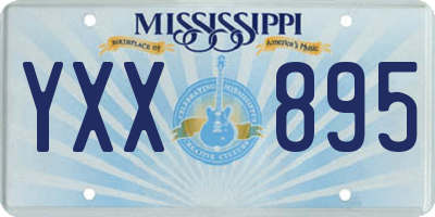 MS license plate YXX895