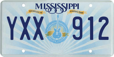MS license plate YXX912