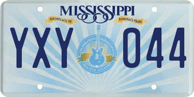 MS license plate YXY044