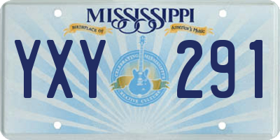 MS license plate YXY291
