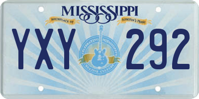 MS license plate YXY292