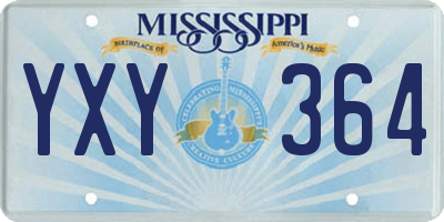 MS license plate YXY364