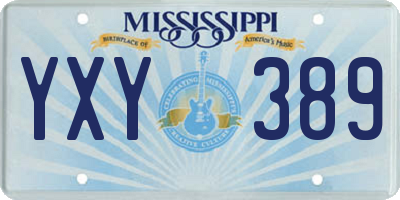 MS license plate YXY389