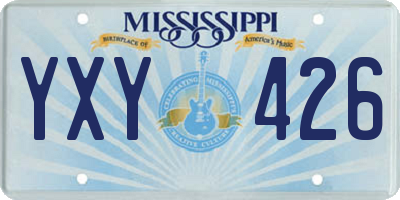 MS license plate YXY426