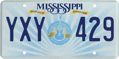 MS license plate YXY429