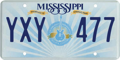 MS license plate YXY477