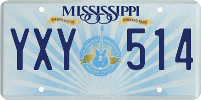 MS license plate YXY514