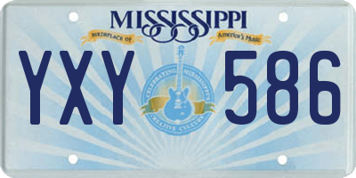 MS license plate YXY586