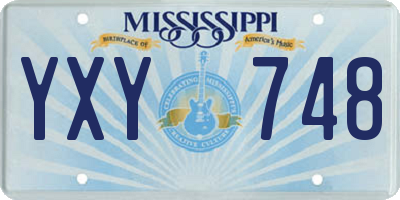 MS license plate YXY748