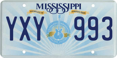 MS license plate YXY993