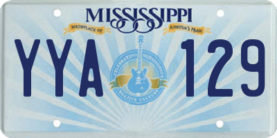 MS license plate YYA129
