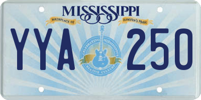 MS license plate YYA250