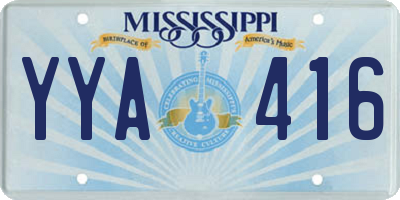 MS license plate YYA416