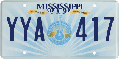 MS license plate YYA417
