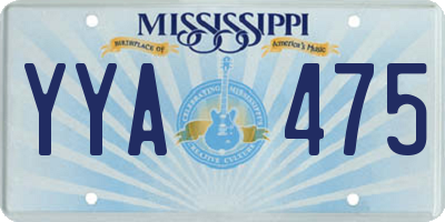 MS license plate YYA475