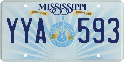MS license plate YYA593