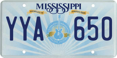 MS license plate YYA650