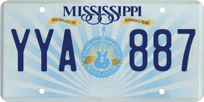 MS license plate YYA887