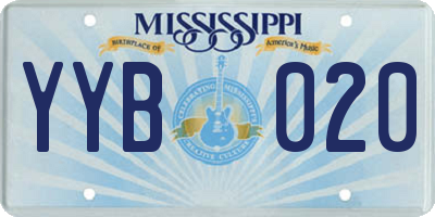 MS license plate YYB020