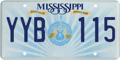 MS license plate YYB115